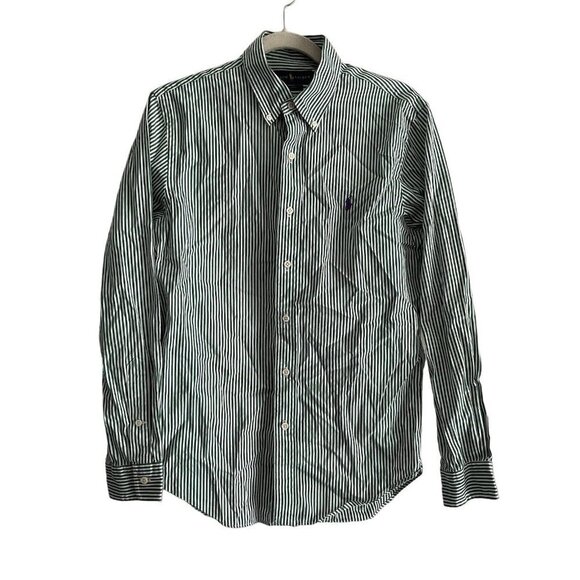 Ralph Lauren Other - Ralph Lauren Mens SZ M Green/White Striped Button Down Long Sleeve Dress Shirt